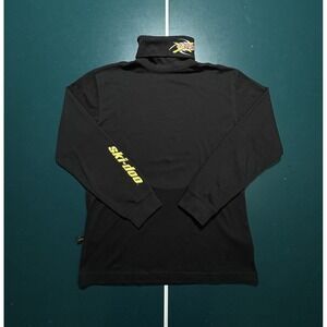 SKI DOO TEAM Turtle Neck Base Layer Men's Medium Black Vintage 1990s Bombardier